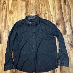 Weatherproof Vintage Button Up Shirt Men’s XXL Gray Flannel Style Casual Shirt